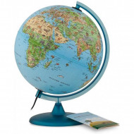 GLOBO LUMINOSO SAFARI + MANUALE CARTOGRAFIA INCLUSA 25CM 230V A LED MAPPAMONDO ILLUSTRATO TECNODIDATTICA MADE IN ITALY