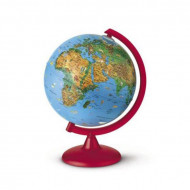 ZOO GLOBO ILLUMINATO 25CM ILLUSTRATO MAPPAMONDO ILLUSTRAZIONI DI ANIMALI MONUMENTI E PERSONAGGI IN ITALIANO 230V A LED