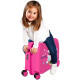 TROLLEY DA VIAGGIO CAVALCABILE MINNIE LOVE DISNEY 4RUOTE VALIGIA BAGAGLIO A MANO FUCSIA 50X38X20CM+CORDA TRAINO TOPOLINA