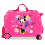 TROLLEY CAVALCABILE4 RUOTE ABS MINNIE LOVE DISNEY ORIGINAL 50X38X20CM VALIGIA TOPOLINA BAGAGLIO A MANO CHIUS.A COMBINAZI