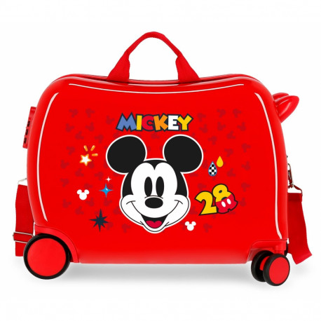 TROLLEY CAVALCABILE4 RUOTE ABS MICKEY GET MOVING DISNEY ORIGINAL 50X38X20CM VALIGIA TOPOLINO BAGAGLIO A MANO CHIUS.COMBI