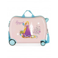 TROLLEY CAVALCABILE4 RUOTE ABS RAPUNZEL DISNEY ORIGINAL 50X38X20CM VALIGIA PRINCIPESSA BAGAGLIO CABINA CHIUSURA A COMBIN