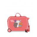 TROLLEY CAVALCABILE4 RUOTE ABS DISNEY ARISTOCATS BETTER TOGETHER CORAL 50X38X20CM VALIGIA BAGAGLIO A MANO CHIUS.A COMB