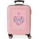 TROLLEY DA VIAGGIO ABS 4 RUOTE ROLL ROAD ONE WORLD ROSA VALIGIA BAGAGLIO A MANO 38X55X20CM CHIUSURA A COMBINAZIONI