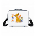 BEAUTY CASE DA VIAGGIO ABS SIMBA COLORS DISNEY 30X23X16CM NECESSER CON TRACOLLA TIRANTE E FASCIA AGGANCIABILE AL TROLLEY