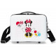 BEAUTY CASE DA VIAGGIO ABS MINNIE ENJOY THE DAY LOVE DISNEY 30X23X16CM C/TRACOLLA TIRANTE E FASCIA AGGANCIO PER TROLLEY