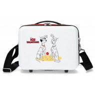 BEAUTY CASE DA VIAGGIO ABS CARICA DEI 101 DALMATA DISNEY 30X23X16CM CON TRACOLLA TIRANTE E FASCIA AGGANCIO AL TROLLEY