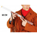 FUCILE COWBOY 68CM IN PLASTICA E CINTURINO DA SPALLA GIOCATTOLO PER TRAVESTIMENTI DI CARNEVALE A TEMA FAR WEST SCERIFFO