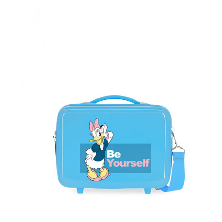 BEAUTY CASE DA VIAGGIO ABS MICKEY DAISY BE YOURSELF DISNEY 30X23X16CM VALIGIA TRACOLLA TIRANTE E FASCIA AGGANCIO TROLLEY