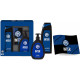 GIFT SET 3PZ DOCCIA SHAMPO+SAPONE LIQUIDO+BANDIERA FC INTERNAZIONALE OFFICIAL PRODUCT DISTRIBUITO DA MODICO MILANO ITALY