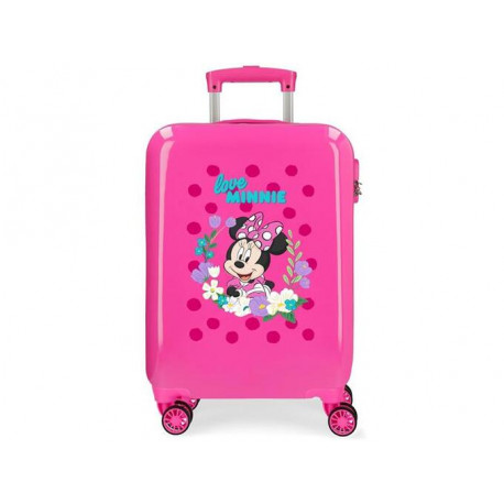 TROLLEY DA VIAGGIO MINNIE GOLDEN DAYS FUCSIA DISNEY ORIGINAL VALIGIA ABS 4 RUOTE BAGAGLIO DA CABINA 38X20X55CM RIGIDA