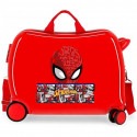 TROLLEY DA VIAGGIO CAVALCABILE SPIDER MAN COMIC MARVEL 4RUOTE VALIGIA BAG.A MANO 50X38X20CM+TRACOLLA+CORDA DA TRAINO