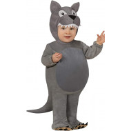 COSTUME BABY LUPO VESTITO TUTA CON CAPUCCIO PIEDI 12/18MESI PER TRAVESTIMENTI DI CARNEVALE A TEMA ANIMALI DELLA FORESTA