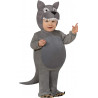 COSTUME BABY LUPO VESTITO TUTA CON CAPUCCIO PIEDI 12/18MESI PER TRAVESTIMENTI DI CARNEVALE A TEMA ANIMALI DELLA FORESTA