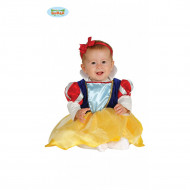 COSTUME CARNEVALE PRINCIPESSA BIANCANEVE BABY 12/18 MESI VESTITO 100%POLIESTERE COD 81090 GUIRCA 8434077810903