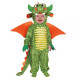 COSTUME CARNEVALE DRAGO BABY 18/24 MESI VESTITO COMPLETO TUTA CON CODA ALI E CAPUCCIO FIABE DRAGHETTO ALATO NO ACCESSORI