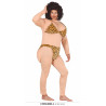 COSTUME BIKINI MAN UOMO TG M VESTITO TUTA IMBOTTITA PER TRAVESTIMENTI DI CARNEVALE A TEMA TARZAN JANE SEXY NELLA GIUNGLA