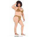 COSTUME BIKINI MAN UOMO TG L VESTITO TUTA IMBOTTITA PER TRAVESTIMENTI DI CARNEVALE A TEMA TARZAN JANE SEXY NELLA GIUNGLA