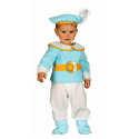 COSTUME CARNEVALE PRINCIPE AZZURRO 12/18MESI VESTITO COMPLETO CAPPELLO/CAMICIA C/CINTURA/PANTALONI/STIVALI NO ACCESSORI