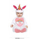 COSTUME CARNEVALE UNICORNO BAMBINA 18/24 MESI VESTITO COMPLETO TUTONE E CAPPUCCIO CON CORNO A TEMA FIABE NO ACCESSORI