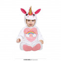 COSTUME CARNEVALE UNICORNO BAMBINA 18/24 MESI VESTITO COMPLETO TUTONE E CAPPUCCIO CON CORNO A TEMA FIABE NO ACCESSORI