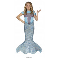 COSTUME CARNEVALE SIRENA BAMBINA 7/9 ANNI VESTITO LA SIRENETTA PER  TRAVESTIMENTI A TEMA FIABE FAVOLE ARIEL NO ACCESSORI - Parole e Pensieri