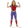 COSTUME CARNEVALE SUPERHEROINA PER TRAVESTIMENTI A TEMA WONDER WOMAN 7/9 ANNI VESTITO SOLO TUTA NO ACCESSORI