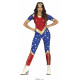 COSTUME CARNEVALE SUPERHEROINA PER TRAVESTIMENTI A TEMA WONDER WOMAN TG.S VESTITO SOLO TUTA NO ACCESSORI