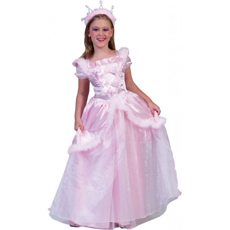 COSTUME PRINCIPESSA ROSA CON TULLE 3/4 ANNI H95/104CM SOLO VESTITO PRINCIPESSA DELLE FIABE NO ACCESSORI