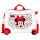 TROLLEY CAVALCABILE 4 RUOTE ABS MINNIE DIVA ORIGINAL 50X38X20CM VALIGIA BIANCA DA CABINA C/TRACOLLA 2 CHIUSURE A COMBINA