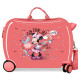 TROLLEY CAVALCABILE 4 RUOTE ABS MINNIE LOVING LIFE ORIGINAL 50X38X20CM VALIGIA DA CABINA C/TRACOLLA 2CHIUSURE A COMBINAZ