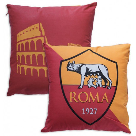 CUSCINO ARREDO AS ROMA ORIGINAL 40X40CM.IMBOTTITO100%POLIESTER RIVESTIM.100%COTONE PRODOTTO UFFICIALE HERMET ITALY