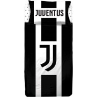 COMPLETO LETTO 1 PIAZZA E MEZZA FC JUVENTUS BIANCONERO LENZUOLO SOPRA 180X290 SOTTO C/ANGOLI 130X200CM FEDERA 50X80CM