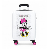 TROLLEY DA VIAGGIO MINNIE ENJOY THE LOVE DISNEY ORIGINAL BLACK VALIGIA ABS 4 RUOTE FUCSIA BAGAGLIO DA CABINA 38X20X55CM