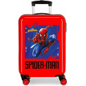 TROLLEY DA VIAGGIO ABS 4 RUOTE SPIDERMAN STREET MARVEL ORIGINAL VALIGIA ROSSA 55X20X34CM DA CABINA 2CHIUSURE A COMBINAZ