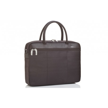 BORSA PROFESSIONALE DA LAVORO DUE MANICI UNISEX 32X29X8CM.CON TRACOLLA COLORE TESTA DI MORO.TW