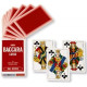 CARTE BACCARA LUSSO EXTRA MAZZO DA 54 CARTE DA GIOCO CALANDRATE E TELATE ASTUCCIO ROSSO DAL NEGRO MADE IN ITALY