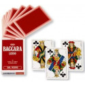 CARTE BACCARA LUSSO EXTRA MAZZO DA 54 CARTE DA GIOCO CALANDRATE E TELATE ASTUCCIO ROSSO DAL NEGRO MADE IN ITALY