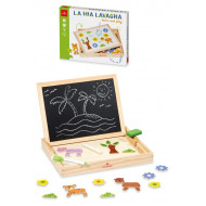 LEARN & PLAY LA MIA DOPPIA LAVAGNA CON MAGNETI,GESSETTI,PENNARELLO E CANCELLINO IMPARA A SCRIVERE E DISEGNARE DAL NEGRO