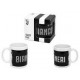 TAZZA MUG COLAZIONE IN CERAMICA 9,5X8CM CON SCATOLA FC JUVENTUS ORIGINAL NERA LOGO E SCRITTA BIANCA PRODOTTO UFFICIALE