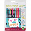 SET 9 PEZZI CREATIVE STUDY KIT MAKE YOUR NOTES 1 PENNA 4 COLORI 4 EVIDENZIATORI A PENNA 4 MARKER PENNARELLI TOMBOW JAPAN