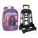 NEW RAINBOW HIGH ZAINO DOPPIO USO TROLLEY SCUOLA ORGANIZZATO STACCABILE PIEGHEVOLE 53X41X15CM 3 ZIP PANINI SCUOLA ITALY