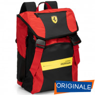 ZAINO SCUOLA ESTNSIBILE 3 SCOMPARTI SCUDERIA FERRARI OFFICIAL 29X41X14CM 28L ROSSO E NERO CON LOGO PANINI SCUOLA ITALY