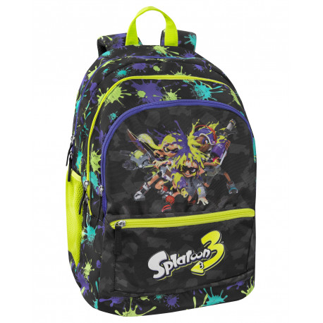 ZAINO SCUOLA ORGANIZZATO SPLATOON 3 NINTENDO 43X33X22CM 3 SCOMPARTI 3 ZIP UTILE PER GITE E VIAGGI DA PANINI SCUOLA ITALY