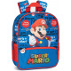 ZAINO ASILO SUPERMARIO BLU E ROSSO 30X22X10CM 2 ZIP ZAINETTO ORIGINALE NINTENDO DISTRIBUITO DA PANINI SCUOLA ITALY