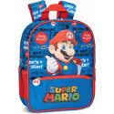 ZAINO ASILO SUPERMARIO BLU E ROSSO 30X22X10CM 2 ZIP ZAINETTO ORIGINALE NINTENDO DISTRIBUITO DA PANINI SCUOLA ITALY