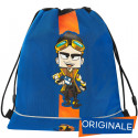 ZAINO COULISSE LYON GAMER ORIGINAL 34X41CM ZAINETTO DA VIAGGIO E TEMPO LIBERO SACCA CON SPALLACCI DA PANINI SCUOLA ITALY