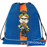 ZAINO COULISSE LYON GAMER ORIGINAL 34X41CM ZAINETTO DA VIAGGIO E TEMPO LIBERO SACCA CON SPALLACCI DA PANINI SCUOLA ITALY