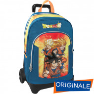 NEW DRAGOBALL ZAINO DOPPIO USO TROLLEY SCUOLA ORGANIZZATO STACCABILE PIEGHEVOLE 53X41X15CM 3 ZIP PANINI SCUOLA ITALY