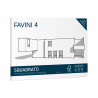 BLOCCO FAVINI 4 CON ANGOLI RINFORZATI 20FOGLI LISCI SQUADRATI220G/MQ 24X33CM CARTONCINO PER DISEGNO FAVINI MADE IN ITALY